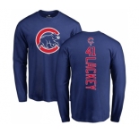 MLB Nike Chicago Cubs #41 John Lackey Royal Blue Backer Long Sleeve T-Shirt