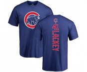 MLB Nike Chicago Cubs #41 John Lackey Royal Blue Backer T-Shirt