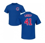 MLB Nike Chicago Cubs #41 John Lackey Royal Blue Name & Number T-Shirt
