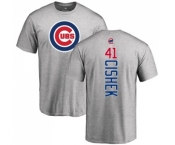 MLB Nike Chicago Cubs #41 Steve Cishek Ash Backer T-Shirt