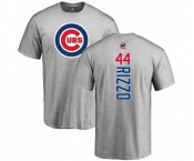 MLB Nike Chicago Cubs #44 Anthony Rizzo Ash Backer T-Shirt