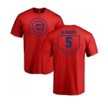 MLB Nike Chicago Cubs #5 Albert Almora Jr Red RBI T-Shirt
