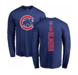 MLB Nike Chicago Cubs #5 Albert Almora Jr Royal Blue Backer Long Sleeve T-Shirt