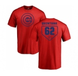 MLB Nike Chicago Cubs #62 Jose Quintana Red RBI T-Shirt