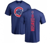MLB Nike Chicago Cubs #8 Andre Dawson Royal Blue Backer T-Shirt