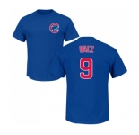 MLB Nike Chicago Cubs #9 Javier Baez Royal Blue Name & Number T-Shirt