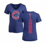 MLB Women's Nike Chicago Cubs #1 Kosuke Fukudome Royal Blue Backer T-Shirt