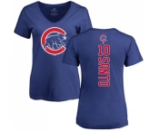 MLB Women's Nike Chicago Cubs #10 Ron Santo Royal Blue Backer T-Shirt