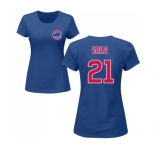 MLB Women's Nike Chicago Cubs #21 Sammy Sosa Royal Blue Name & Number T-Shirt
