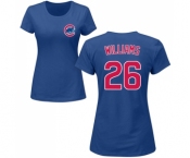 MLB Women's Nike Chicago Cubs #26 Billy Williams Royal Blue Name & Number T-Shirt