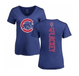 MLB Women's Nike Chicago Cubs #41 John Lackey Royal Blue Backer T-Shirt