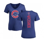 MLB Women's Nike Chicago Cubs #41 Steve Cishek Royal Blue Backer T-Shirt