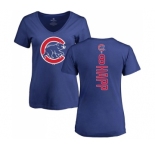 MLB Women's Nike Chicago Cubs #8 Ian Happ Royal Blue Backer T-Shirt