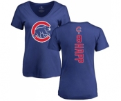 MLB Women's Nike Chicago Cubs #8 Ian Happ Royal Blue Backer T-Shirt