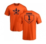 MLB Nike Houston Astros #1 Carlos Correa Orange RBI T-Shirt