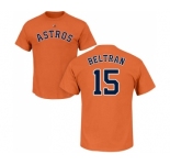 MLB Nike Houston Astros #15 Carlos Beltran Orange Name & Number T-Shirt