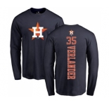 MLB Nike Houston Astros #35 Justin Verlander Navy Blue Backer Long Sleeve T-Shirt