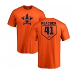 MLB Nike Houston Astros #41 Brad Peacock Orange RBI T-Shirt