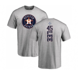 MLB Nike Houston Astros #45 Carlos Lee Ash Backer T-Shirt