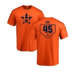 MLB Nike Houston Astros #45 Carlos Lee Orange RBI T-Shirt