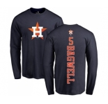 MLB Nike Houston Astros #5 Jeff Bagwell Navy Blue Backer Long Sleeve T-Shirt