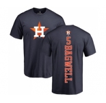 MLB Nike Houston Astros #5 Jeff Bagwell Navy Blue Backer T-Shirt