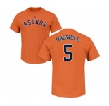MLB Nike Houston Astros #5 Jeff Bagwell Orange Name & Number T-Shirt