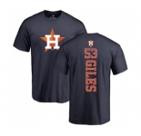 MLB Nike Houston Astros #53 Ken Giles Navy Blue Backer T-Shirt