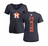 MLB Women's Nike Houston Astros #24 Jimmy Wynn Navy Blue Backer T-Shirt
