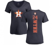 MLB Women's Nike Houston Astros #24 Jimmy Wynn Navy Blue Backer T-Shirt