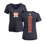 MLB Women's Nike Houston Astros #30 Hector Rondon Navy Blue Backer T-Shirt