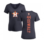 MLB Women's Nike Houston Astros #44 Roy Oswalt Navy Blue Backer T-Shirt