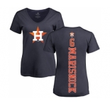 MLB Women's Nike Houston Astros #6 Jake Marisnick Navy Blue Backer T-Shirt