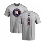 MLB Women's Nike Houston Astros #7 Craig Biggio Ash Backer T-Shirt