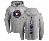 MLB Nike Houston Astros #1 Carlos Correa Ash Backer Pullover Hoodie