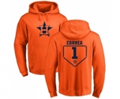 MLB Nike Houston Astros #1 Carlos Correa Orange RBI Pullover Hoodie