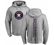 MLB Nike Houston Astros #10 Yuli Gurriel Ash Backer Pullover Hoodie