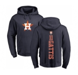 MLB Nike Houston Astros #11 Evan Gattis Navy Blue Backer Pullover Hoodie