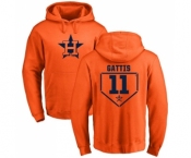 MLB Nike Houston Astros #11 Evan Gattis Orange RBI Pullover Hoodie