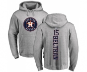 MLB Nike Houston Astros #15 Carlos Beltran Ash Backer Pullover Hoodie