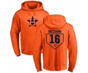 MLB Nike Houston Astros #16 Brian McCann Orange RBI Pullover Hoodie