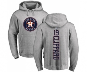 MLB Nike Houston Astros #19 Tyler Clippard Ash Backer Pullover Hoodie