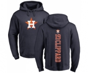 MLB Nike Houston Astros #19 Tyler Clippard Navy Blue Backer Pullover Hoodie