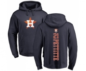 MLB Nike Houston Astros #21 Andy Pettitte Navy Blue Backer Pullover Hoodie