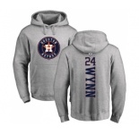 MLB Nike Houston Astros #24 Jimmy Wynn Ash Backer Pullover Hoodie