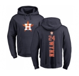 MLB Nike Houston Astros #24 Jimmy Wynn Navy Blue Backer Pullover Hoodie