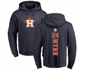 MLB Nike Houston Astros #24 Jimmy Wynn Navy Blue Backer Pullover Hoodie