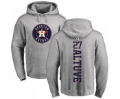 MLB Nike Houston Astros #27 Jose Altuve Ash Backer Pullover Hoodie