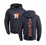 MLB Nike Houston Astros #27 Jose Altuve Navy Blue Backer Pullover Hoodie