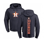 MLB Nike Houston Astros #30 Hector Rondon Navy Blue Backer Pullover Hoodie